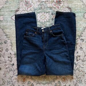 Reformation Dark Blue Straight Leg Jeans